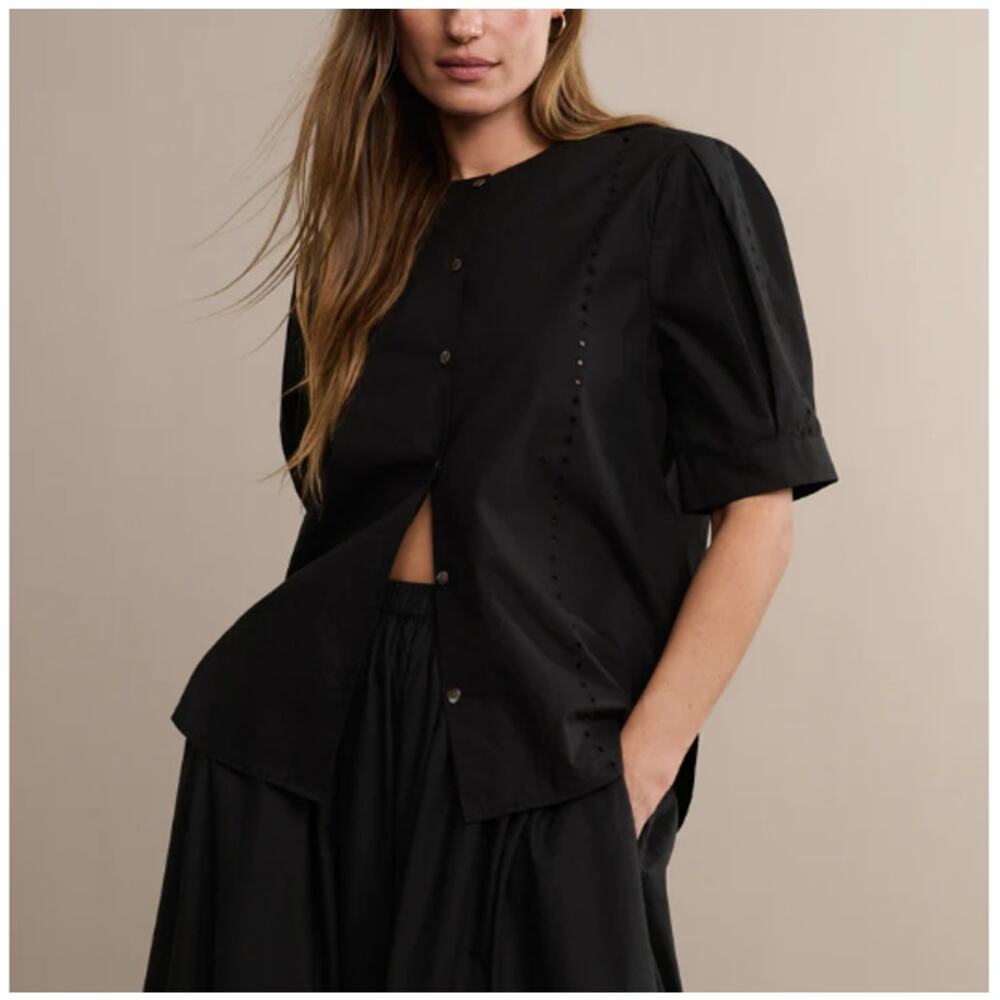 Jenni Kayne Women's Black Harper Blouse Size M